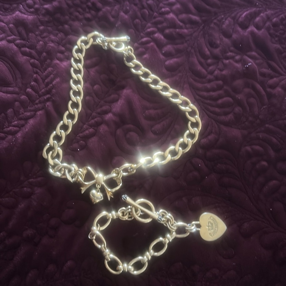 Juicy couture necklace and bracelet